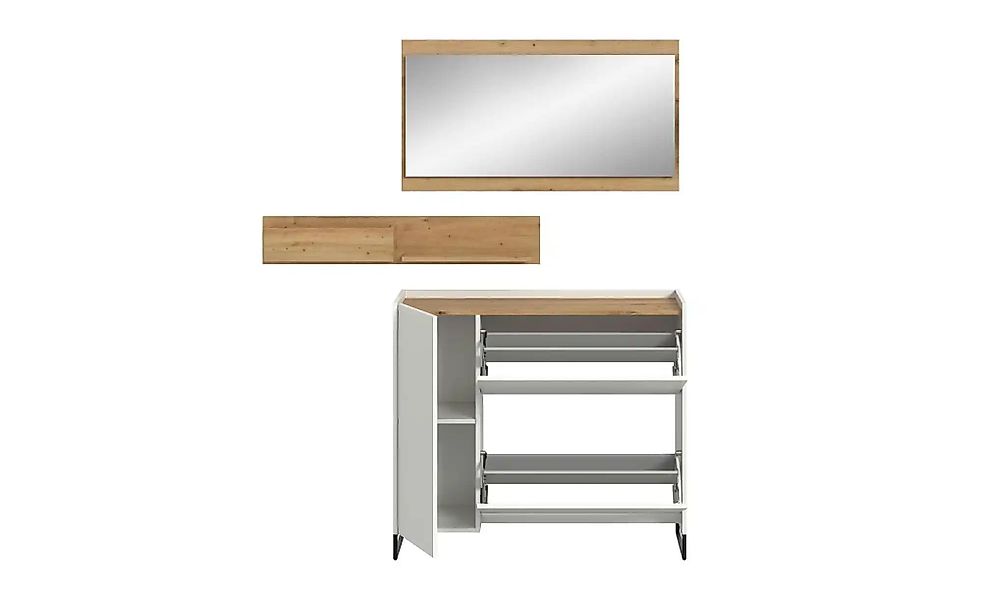 Garderobenkombination   ¦ weiß ¦ Maße (cm): B: 192 H: 140 Garderoben & Klei günstig online kaufen