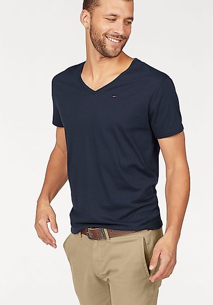 Tommy Jeans T-Shirt "TJM ORIGINAL JERSEY V NECK TEE" mit V-Ausschnitt und d günstig online kaufen