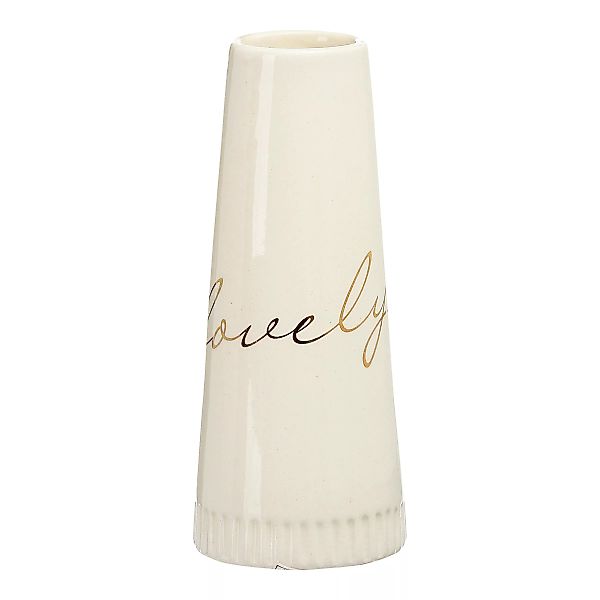 Vase Wording ca.5,5x14,3cm, offweiss günstig online kaufen