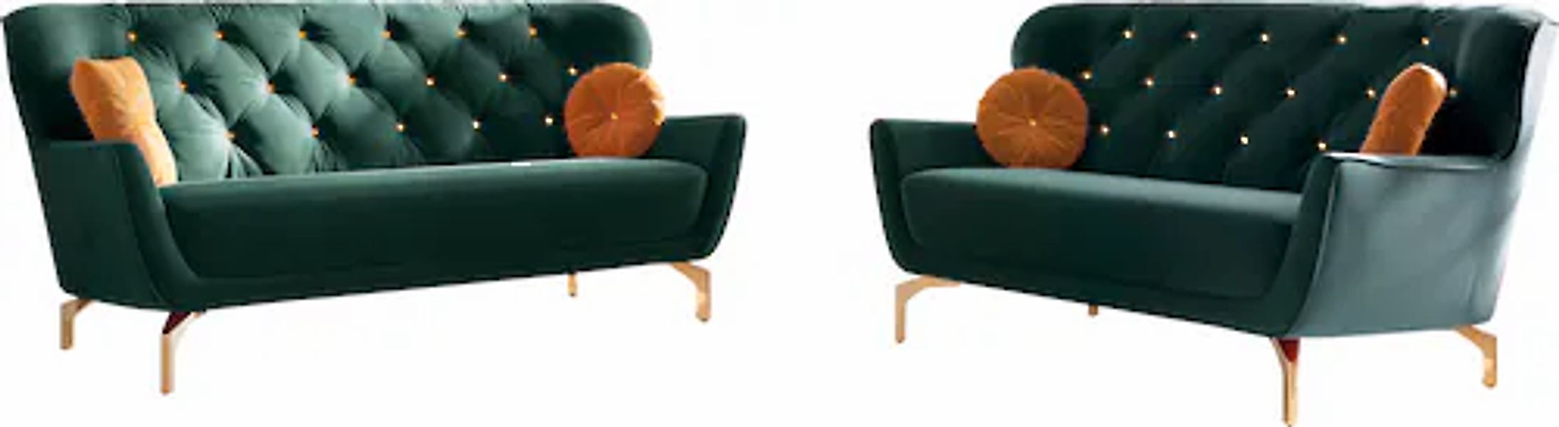 sit&more Polstergarnitur »Orient 3« 2 Stk. tlg. inkl. 4 Zierkissen mit Stra günstig online kaufen