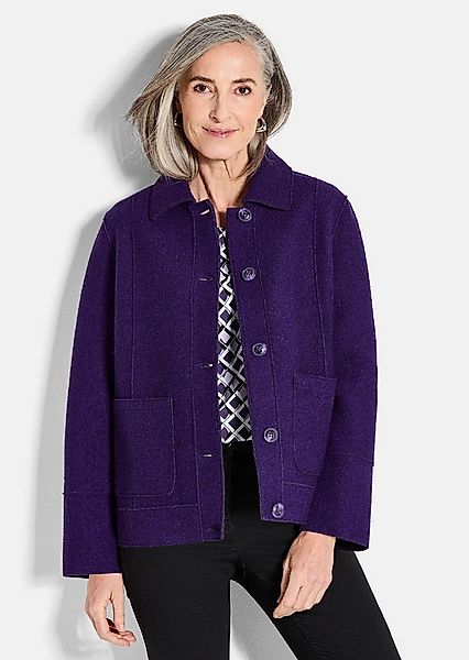 GOLDNER Outdoorjacke Kurzgröße: Elegante Wolljacke mit Hemdkragen Herbstjac günstig online kaufen