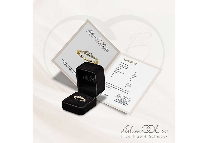 Adam & Eve Verlobungsring mit 33 Brillanten 0.21ct. 585/- Gold oder Weißgol günstig online kaufen