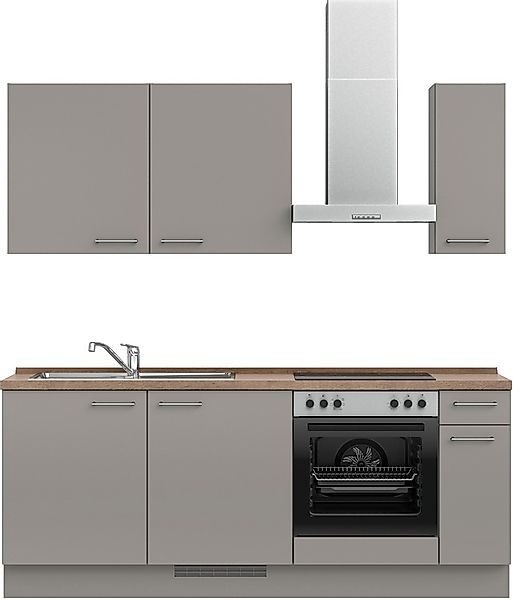 nobilia® Küchenzeile »"Laser I", Ausrichtung wählbar, Breite 210 cm« vormon günstig online kaufen