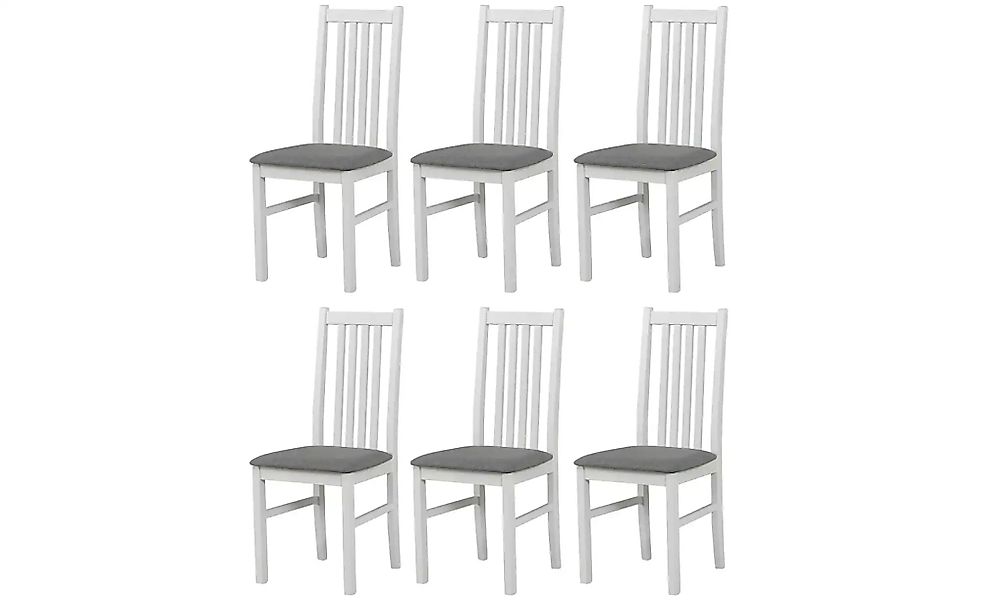 Esszimmerstuhl 6er-Set  Peter ¦ weiß ¦ Maße (cm): B: 43 H: 94 Stühle > Küch günstig online kaufen