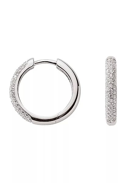Adelia´s Paar Ohrhänger "925 Silber Ohrringe Creolen Ø 18,1 mm", mit Zirkon günstig online kaufen