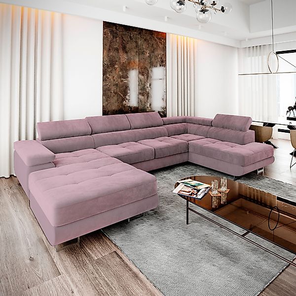 Masseno Ecksofa CASONE mit Schlaffunktion U-Form, günstig online kaufen
