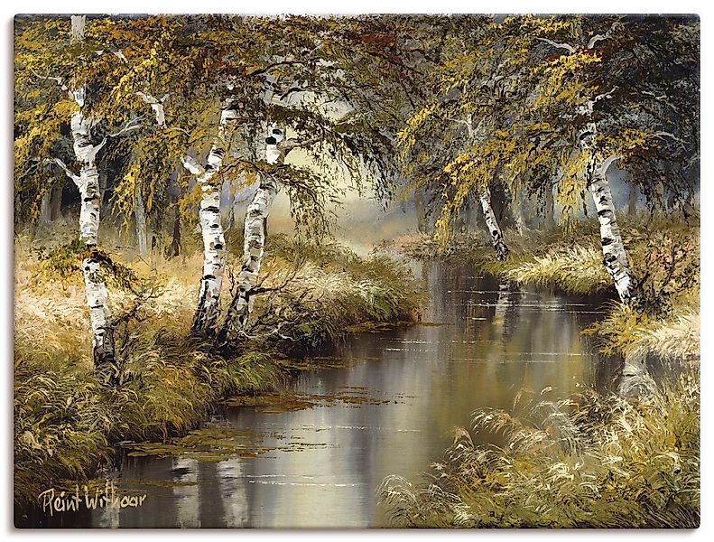 Artland Wandbild »Kanal tief im Wald« Wald 1 Stk. tlg. als Leinwandbild, Po günstig online kaufen