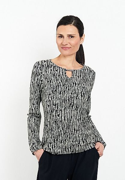 Seidel Moden Langarmshirt mit grafischem Muster und Cut-Out - MADE IN GERMA günstig online kaufen