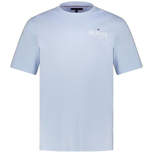 Tommy Hilfiger T-Shirt mit Label-Print Farbe hellblau Größe: 5XL günstig online kaufen