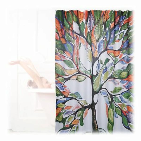 relaxdays Duschvorhang Baum Motiv 200x180 cm mehrfarbig günstig online kaufen