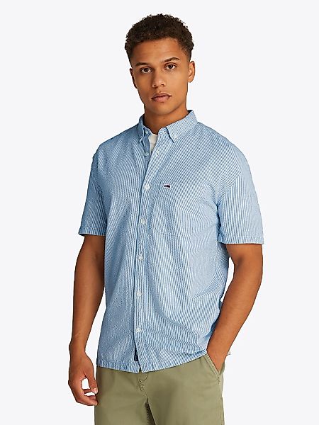 Tommy Jeans Kurzarmhemd "TJM REG SEERSUCKER STP SS SHIRT", fein gestreift günstig online kaufen