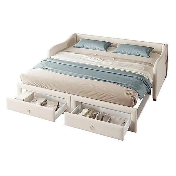 Gotagee Schlafsofa Einzelbett Gästebett Daybett 90x200cm Tagesbett mit Ausz günstig online kaufen