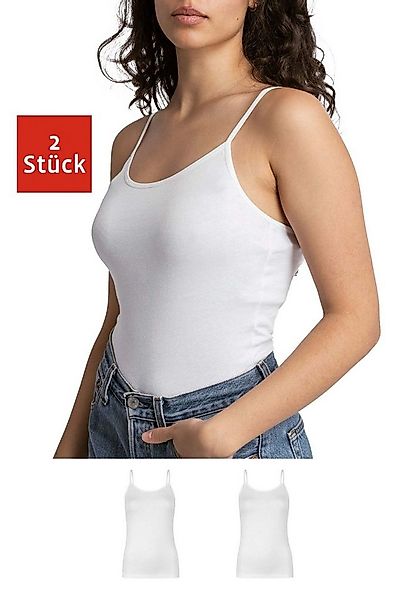 SNOCKS Tanktop Spaghetti Top Damen (2-tlg) aus Bio-Baumwolle, bequem, perfe günstig online kaufen
