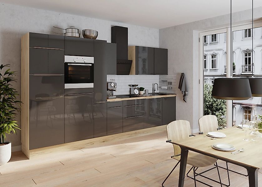 KOCHSTATION Küchenzeile "KS-Aken" Breite 360 cm, wahlweise mit E-Geräten, m günstig online kaufen