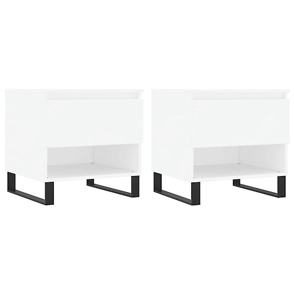 vidaXL Couchtische 2 Stk Weiß 50x46x50 cm Holzwerkstoff 830925 günstig online kaufen