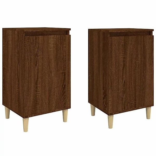 Vidaxl Nachttische 2 Stk. Braun Eichen-optik 40x35x70 Cm Holzwerkstoff günstig online kaufen