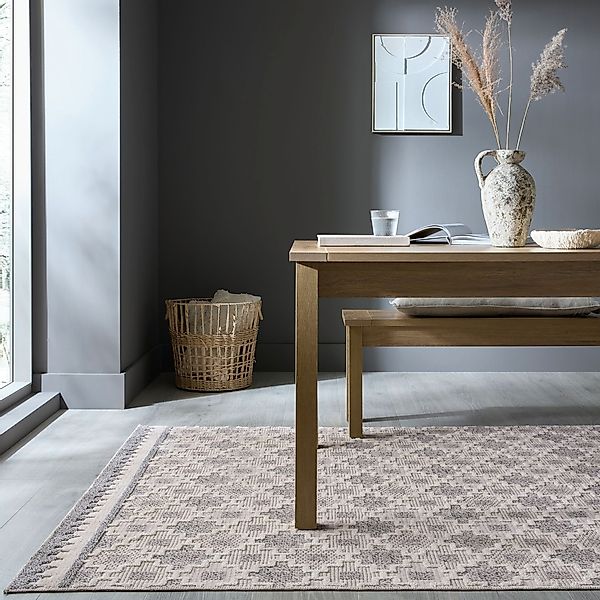 FLAIR RUGS Teppich »Graysen«, rechteckig, 4 mm Höhe, Waschbarer Geometrisch günstig online kaufen