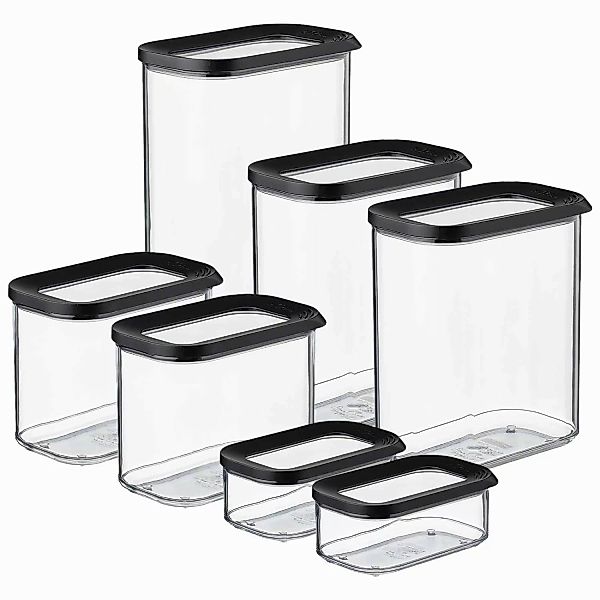 Mepal Modula Vorratsdosen-Set 7-teilig Schwarz günstig online kaufen