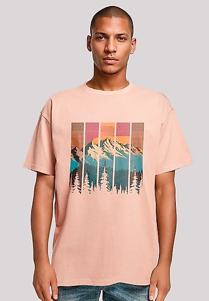 F4NT4STIC T-Shirt Berg Sonnenuntergang Retro Premium Qualität günstig online kaufen