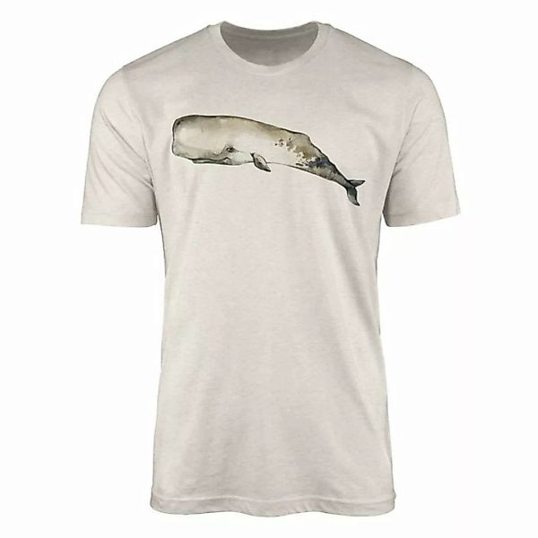 Sinus Art T-Shirt Herren Shirt 100% gekämmte Bio-Baumwolle T-Shirt Pottwal günstig online kaufen