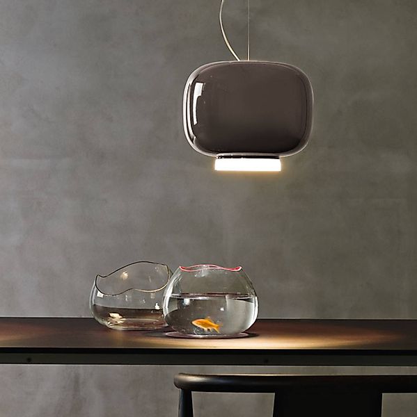 Foscarini Chouchin 3 LED-Hängeleuchte, grau günstig online kaufen