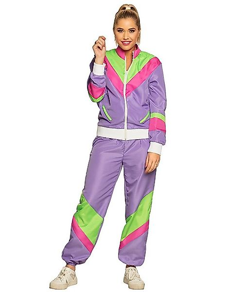 Boland Partyanzug Jogging-Retrokostüm für Damen 80er Bad Taste bunt günstig online kaufen
