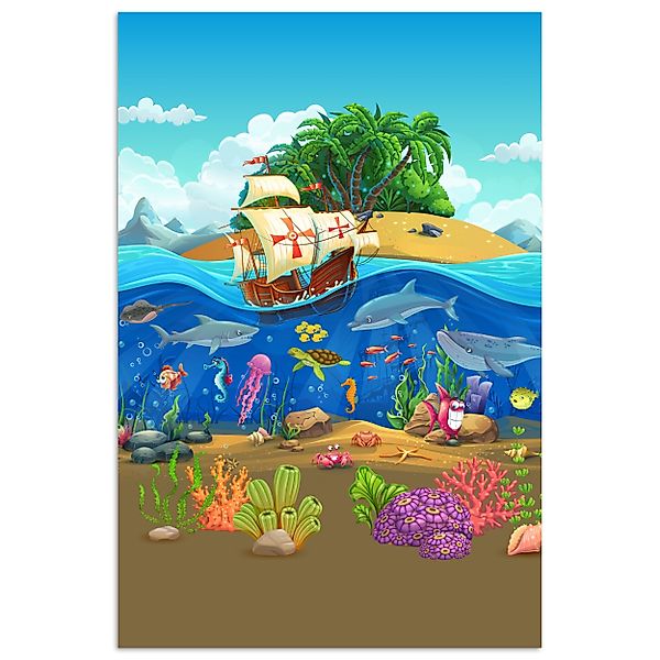 MuchoWow Poster Piratenschiff - Unterwasser - günstig online kaufen
