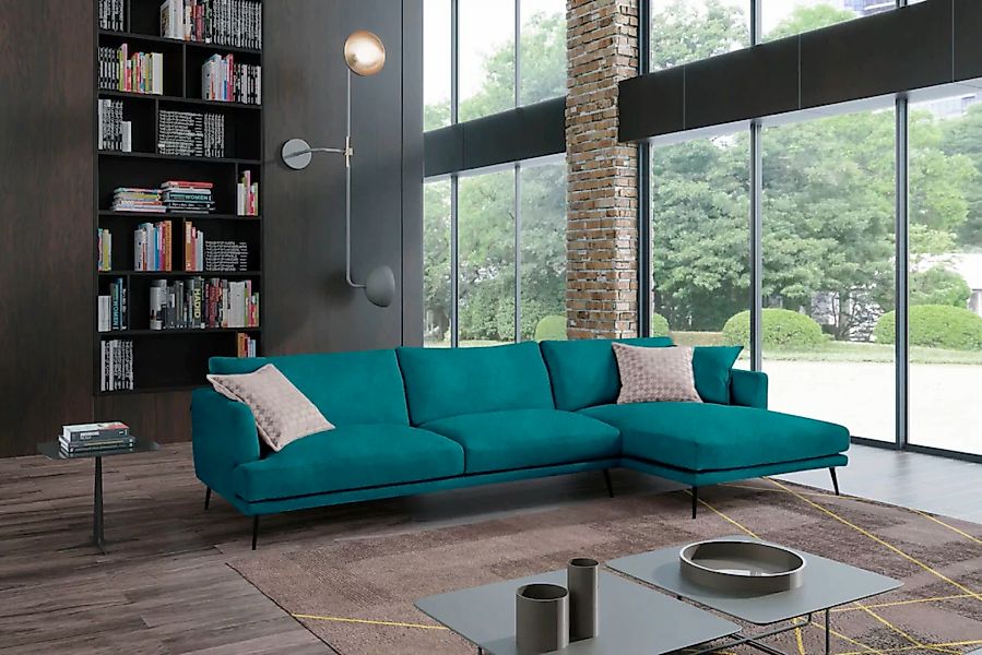 Egoitaliano Ecksofa »Sophia, Designsofa mit extrakomfortablem Sitzkomfort«, günstig online kaufen