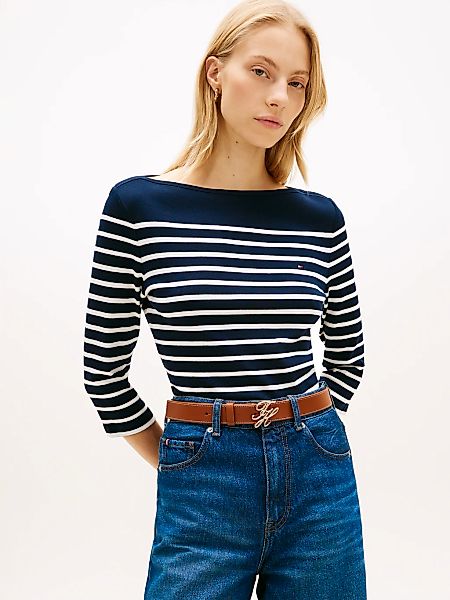 Tommy Hilfiger 3/4-Arm-Shirt "NEW CODY SLIM BOAT-NECK" mit Logostickerei günstig online kaufen