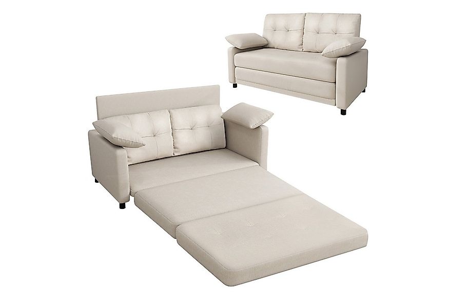 Puluomis Schlafsofa Klappbares Sofabett 135x75(191 zum Ausstrecken)x77cm, 2 günstig online kaufen