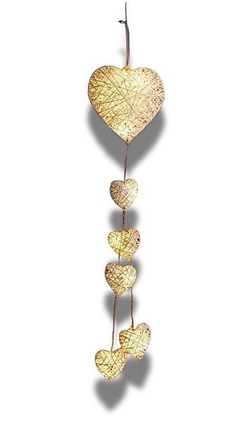 Home-trends24.de Dekohänger Herz LED Hänger Weiß Wanddeko Fensterdeko Herze günstig online kaufen