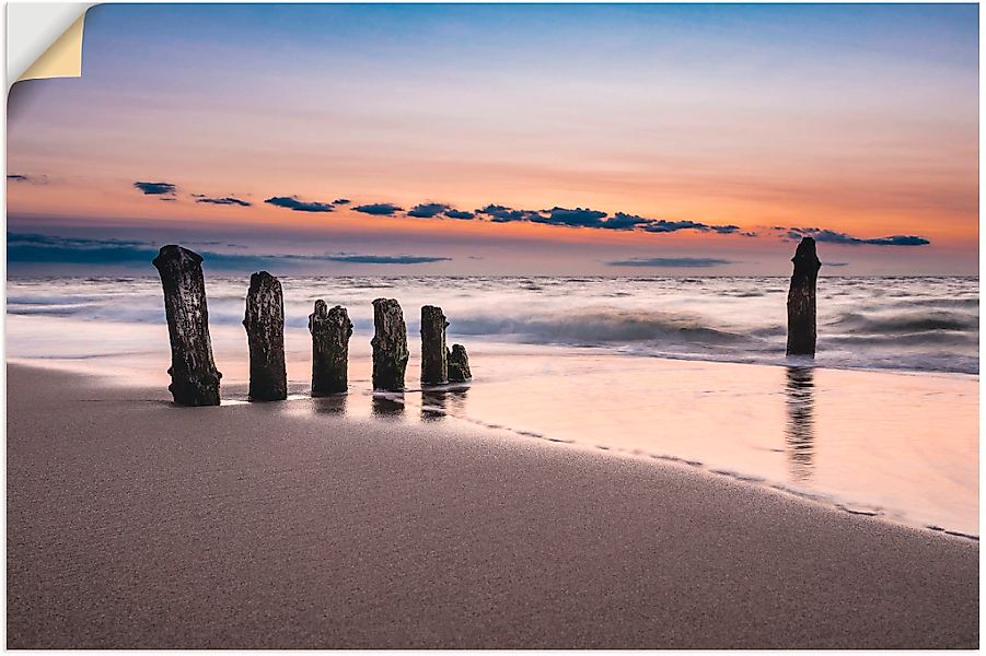 Artland Wandbild "Buhne an der Küste der Ostsee", Strand, (1 St.), als Alub günstig online kaufen