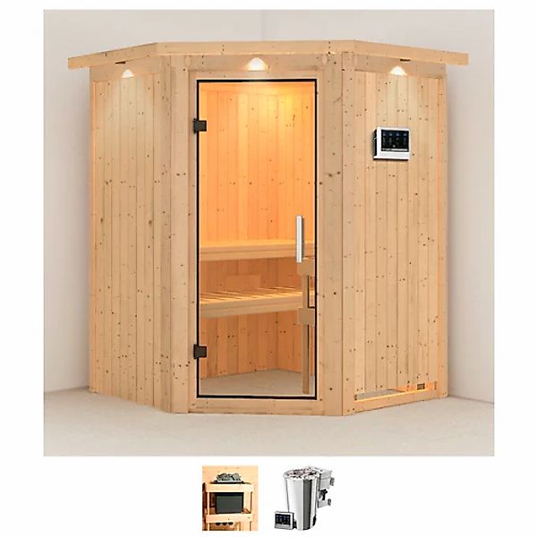 Karibu Sauna »Nanna«, 3,6-kW-Bio-Plug & Play Ofen mit externer Steuerung günstig online kaufen