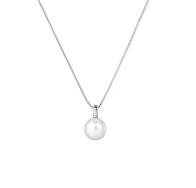 Runde Perlé Perlenkette zarte Kette mit kleiner Tropfen Süßwasserperle, min günstig online kaufen