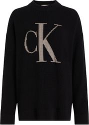 Calvin Klein Jeans Strickpullover "CK INTARSIA HIGH NECK SWEATER" mit Logos günstig online kaufen