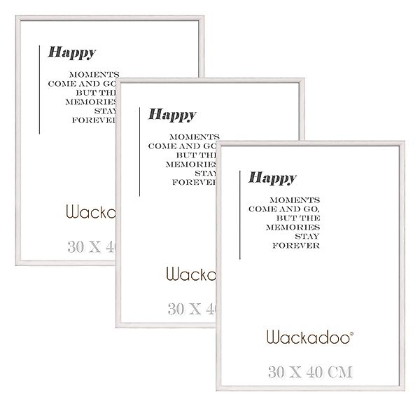 Wackadoo Living Bilderrahmen-Set HAPPY mit Glasscheibe günstig online kaufen