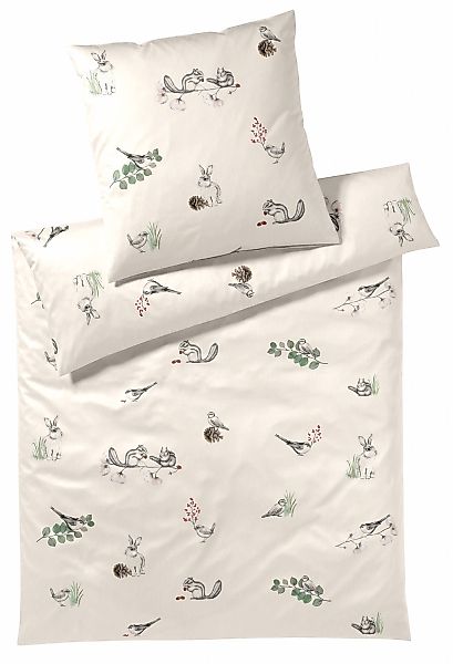 Elegante Bettwäsche "Sketch" 2 Stk. tlg. angenehmes Hautgefühl günstig online kaufen