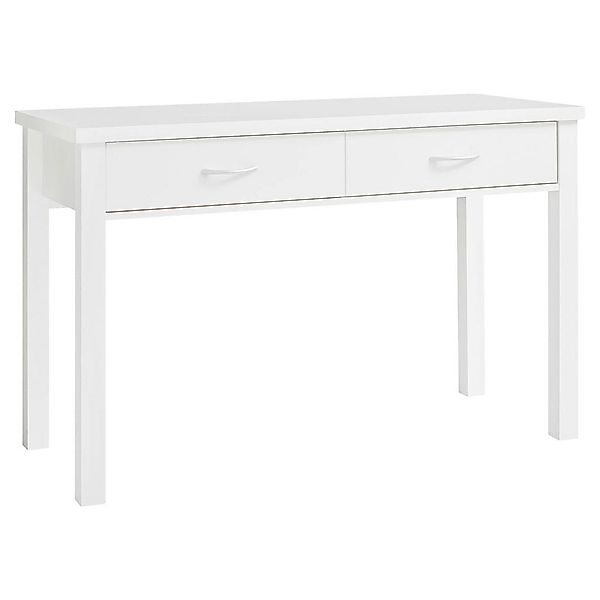 Schreibtisch TOULON Weiß mit 2 Schubladen 120 x 77 x 50 cm modern | Konsole günstig online kaufen