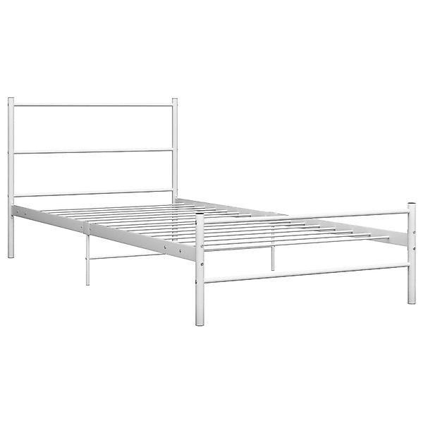 Bettgestell Weiß Metall 90ã200 Cm günstig online kaufen