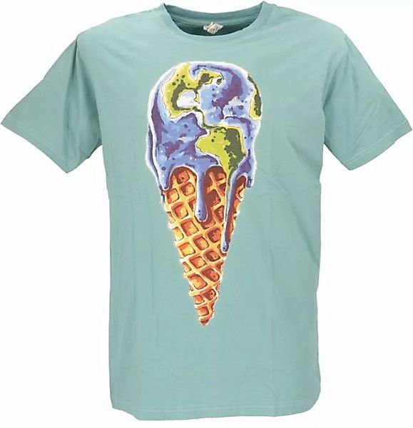 Guru-Shop T-Shirt Retro T-Shirt, Tree save earth T-Shirt - Ice/aqua Retro günstig online kaufen