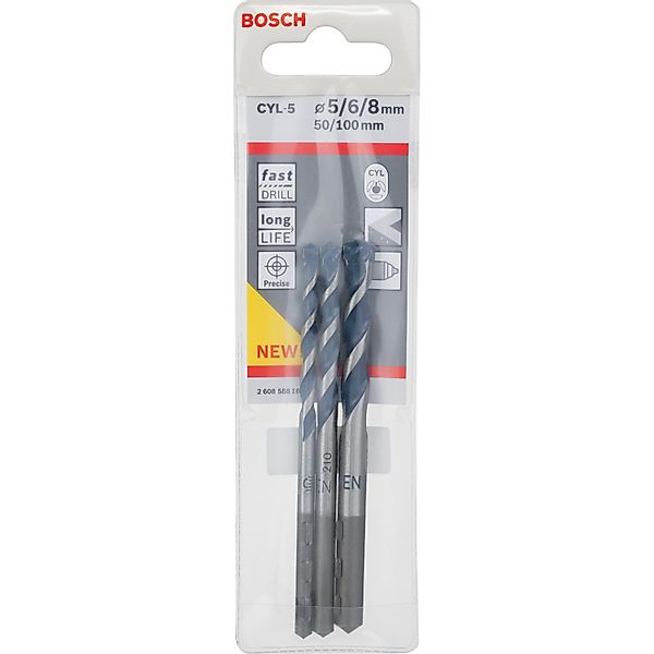 Bosch CYL-5 Betonbohrer-Set 3-teilig 5/6/8 mm günstig online kaufen