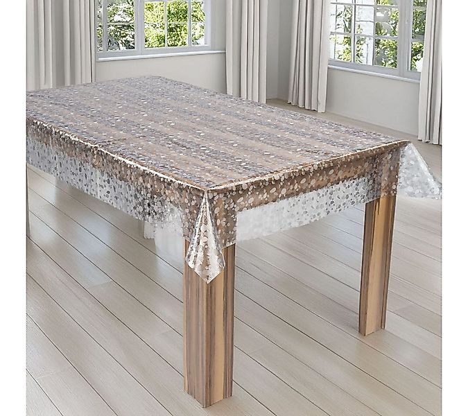 laro Tischdecke Laro Premium Line 0,3mm weich transparente Tischfolie Geome günstig online kaufen
