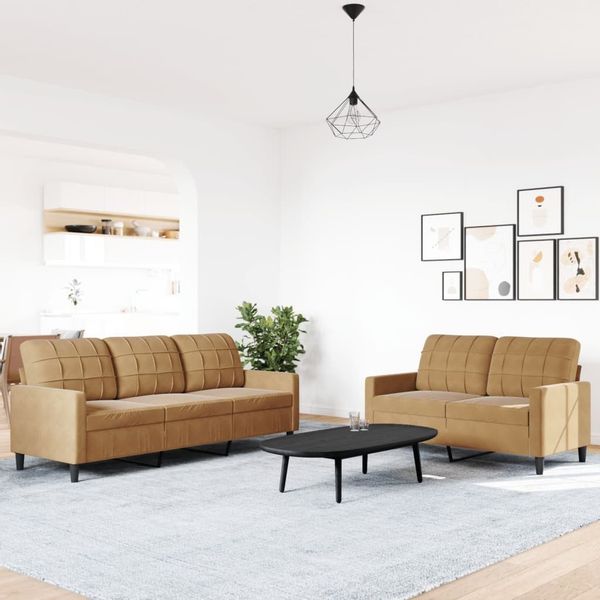 vidaXL Sofa 2-tlg. Sofagarnitur mit Kissen günstig online kaufen