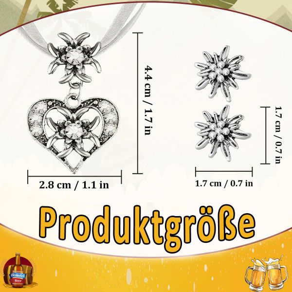 Coonoor Schmuckset Damen Oktoberfest Schmuckset, Edelweiß günstig online kaufen