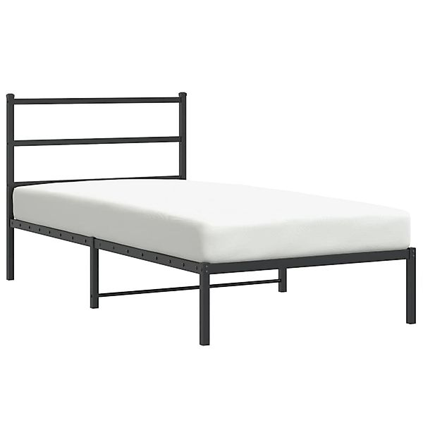 vidaXL Bettgestell mit Kopfteil Metall Schwarz 100x190 cm Modell 181938918 günstig online kaufen