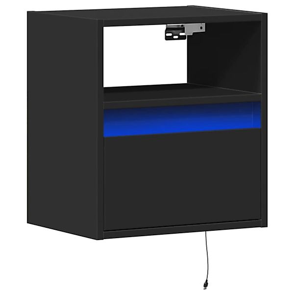 vidaXL TV-Wandschrank mit LED-Beleuchtung Schwarz 41x31x45 cm 852315 günstig online kaufen