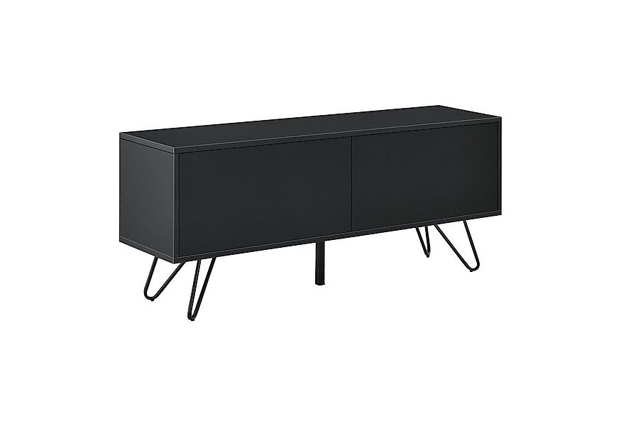en.casa Sideboard, Bollebygd Wohnzimmerschrank 46,5 x 110 x 30 cm Schwarz günstig online kaufen