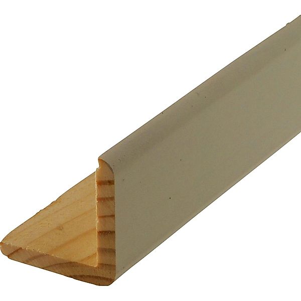 Winkelleiste Kiefer Weiß,ackiert 33 mm x 19 mm Länge 2400 mm günstig online kaufen