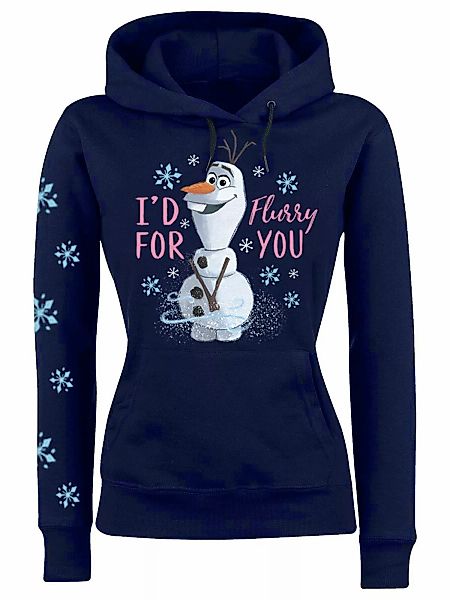 Frozen - Die Eiskönigin Flurry Damen Kapuzensweatshirt dunkelblau günstig online kaufen