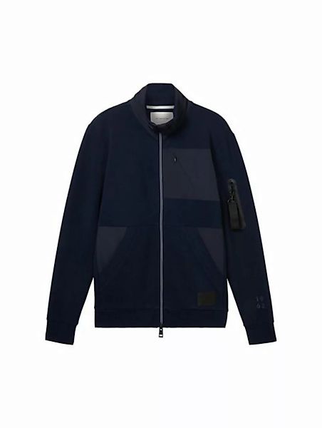 TOM TAILOR Sweatshirt detailed stand-up sweat jacket, sky captain blue günstig online kaufen